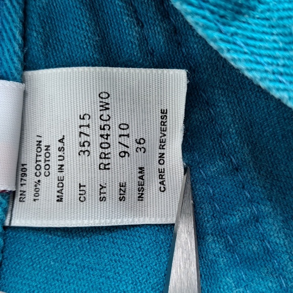 Rockies Vintage High-Rise Western Turquoise Jeans Waist 27 Inseam 37 Tall - Picture 15 of 17